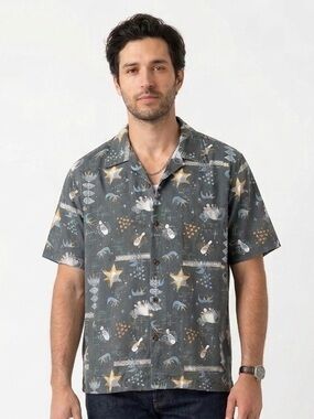 David Carey Originals Retro Atomic Bowling Shirt Men's Large